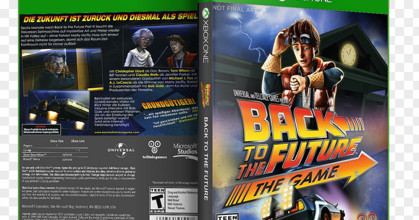 Xbox Back To The Future: Game 360 Video One Wii PNG