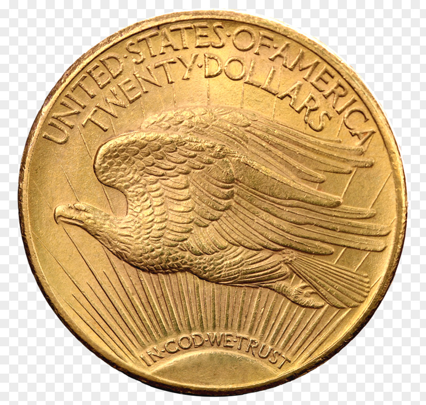 Coin Gold Saint-Gaudens Double Eagle United States Twenty-dollar Bill PNG