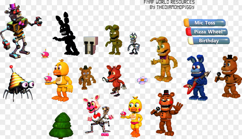 Five Nights At Freddy's 2 FNaF World 3 Animatronics PNG