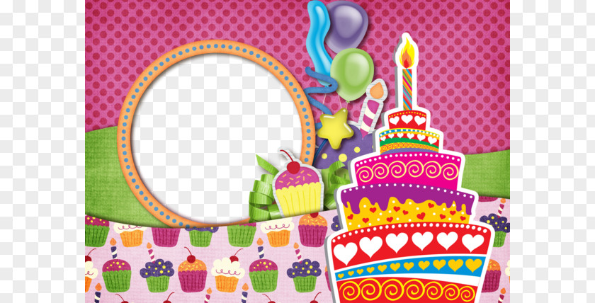 Fun Birthday Frames Cake Picture Frame PNG