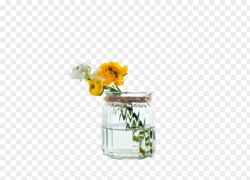 A Bottle Of Flowers Glass Flower PNG