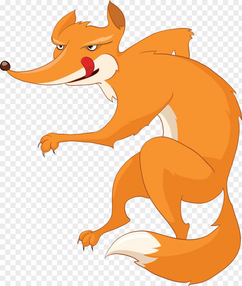 A Fox With Tongue Red Arctic Clip Art PNG