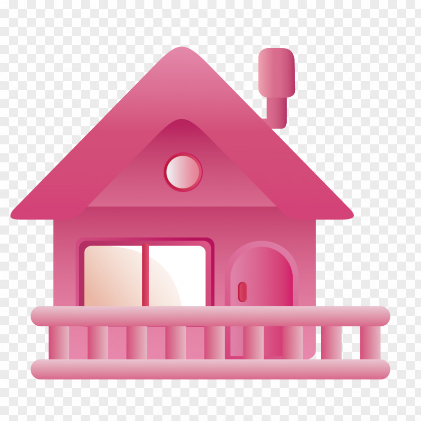 Cartoon Pink Little House,Building,Flat Room House PNG