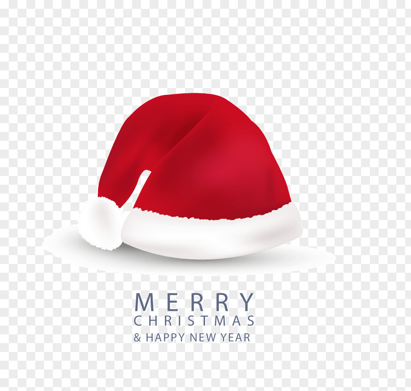 Red Christmas Hats Greeting Card Vector Material Computer File PNG