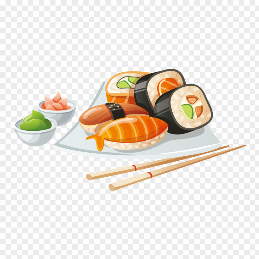 Vector Sushi Breakfast Fast Food Drawing PNG