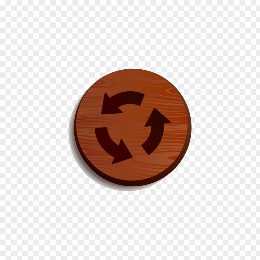 Wood Loop Play Button Material Arrow Pointer Sign Icon PNG
