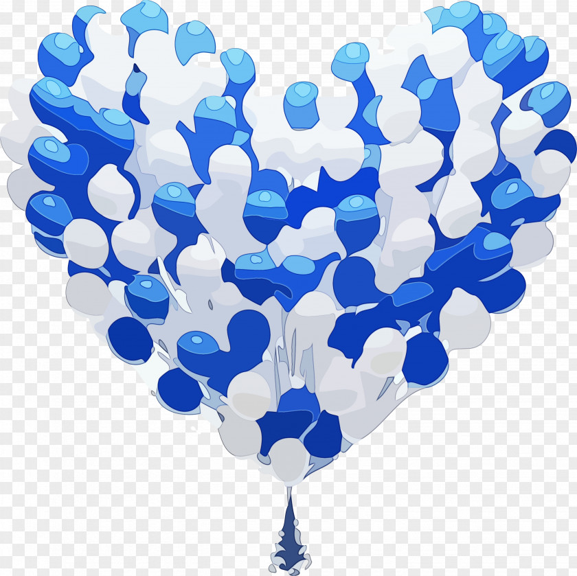 Heart Party Supply Blue Balloon PNG