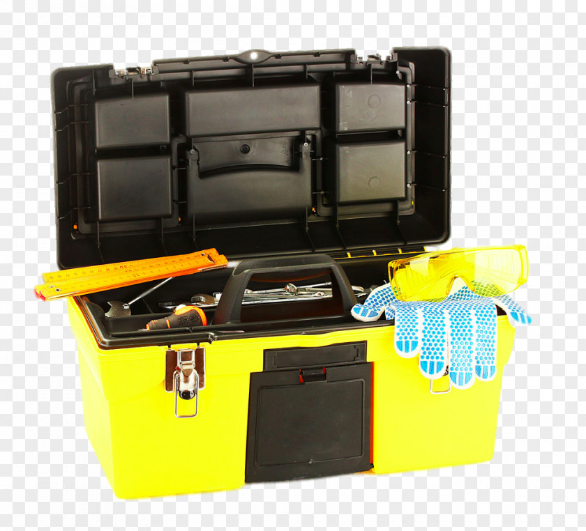 Toolbox Containing Various Tools Knife Stock Photography PNG