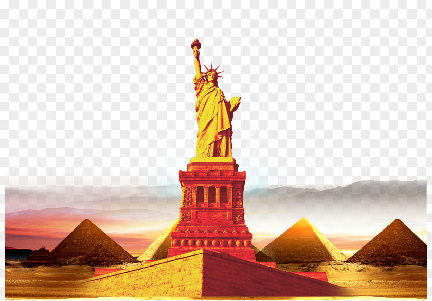 Corporate Image Pyramid Statue Of Liberty Poster PNG