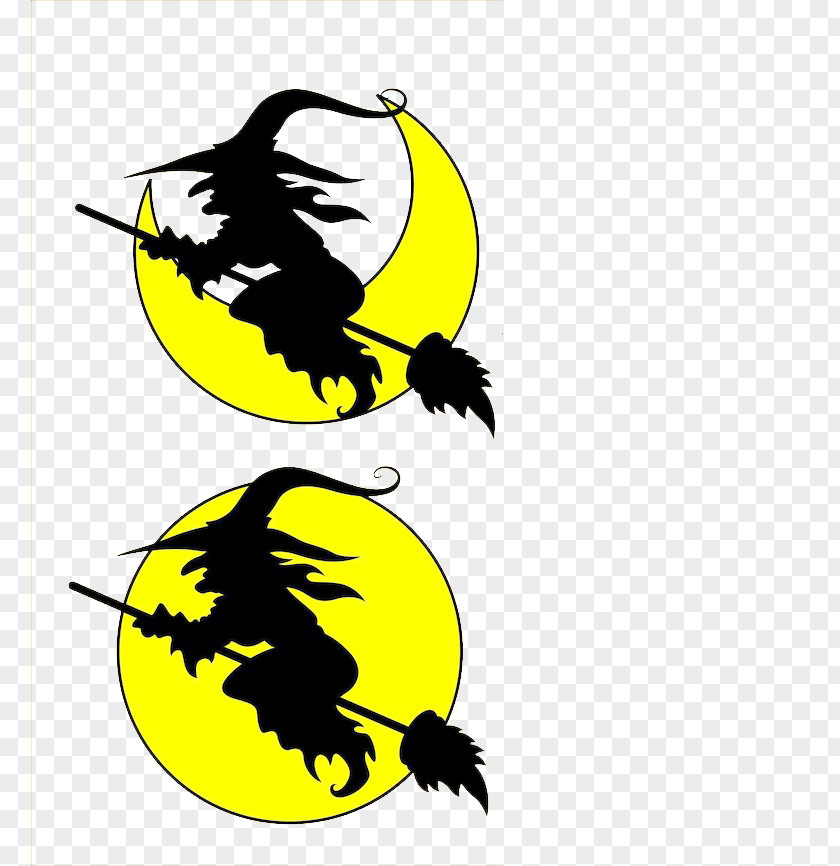 Witch Halloween Silhouette Witchcraft Clip Art PNG