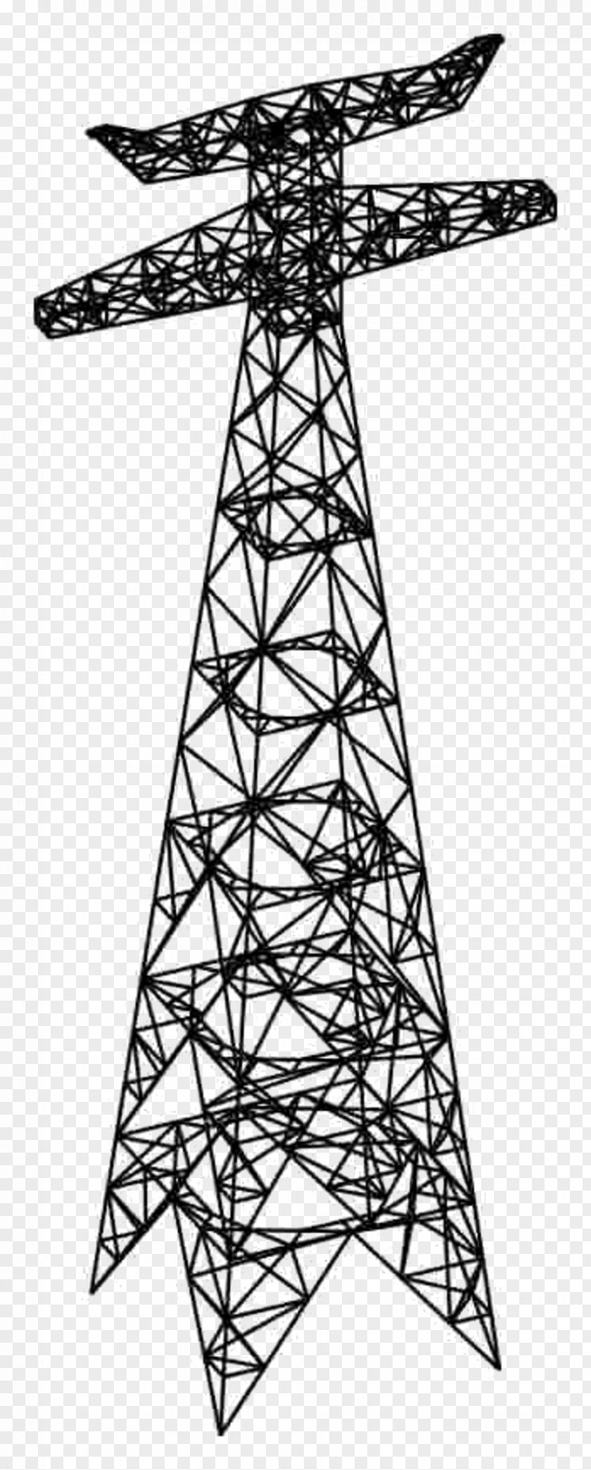 High Voltage Transmission Tower Electricity Electric Power PNG