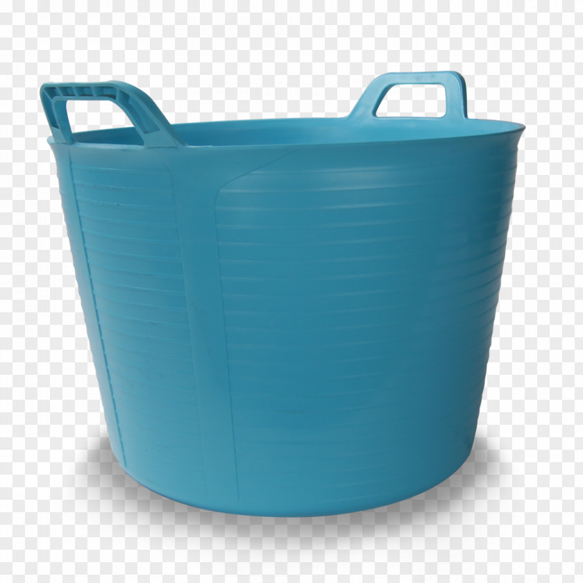 Plastic Basket Blue Lid Turquoise PNG