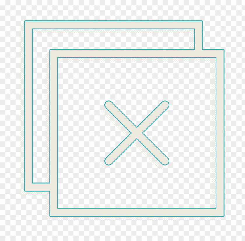 Rectangle Electric Blue Close Icon Essential Set PNG
