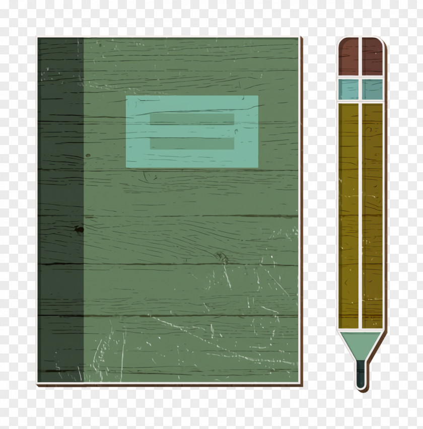 Rectangle Green Notebook Icon Essential PNG