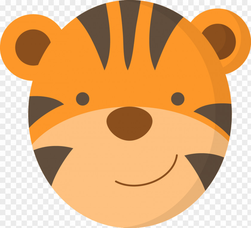 Tiger Animal Face Clip Art PNG