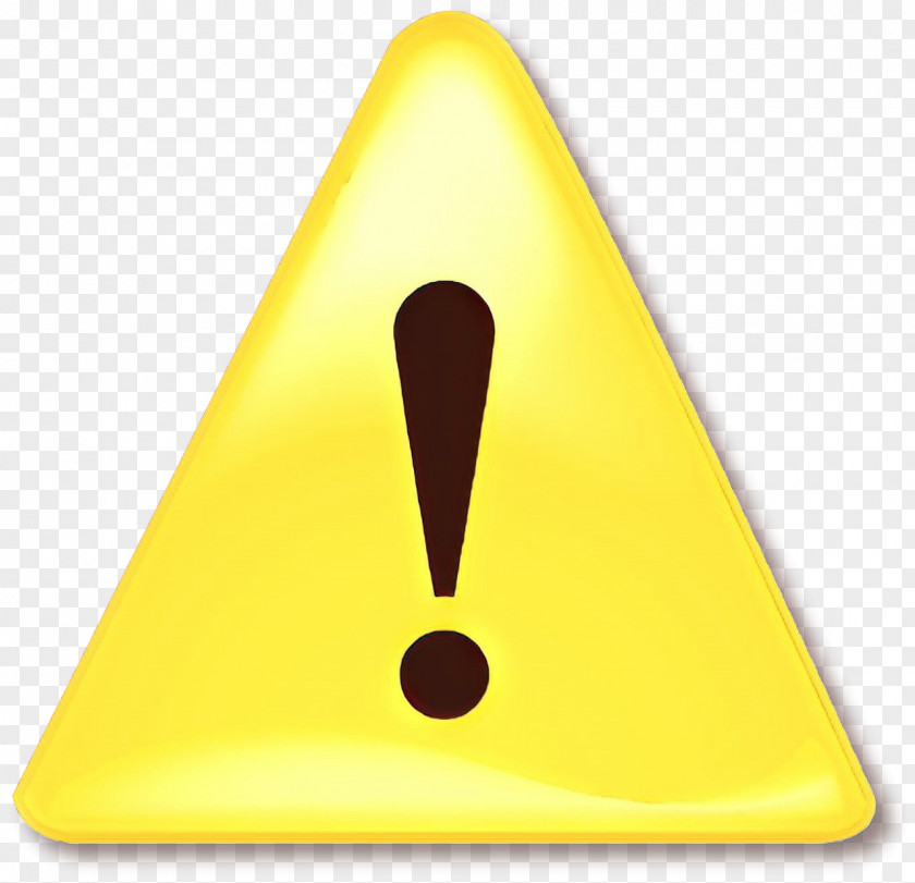 Triangle Yellow Sign Cone PNG