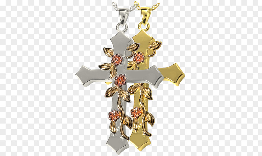 Gold Vine Charms & Pendants Cross Jewellery Necklace PNG