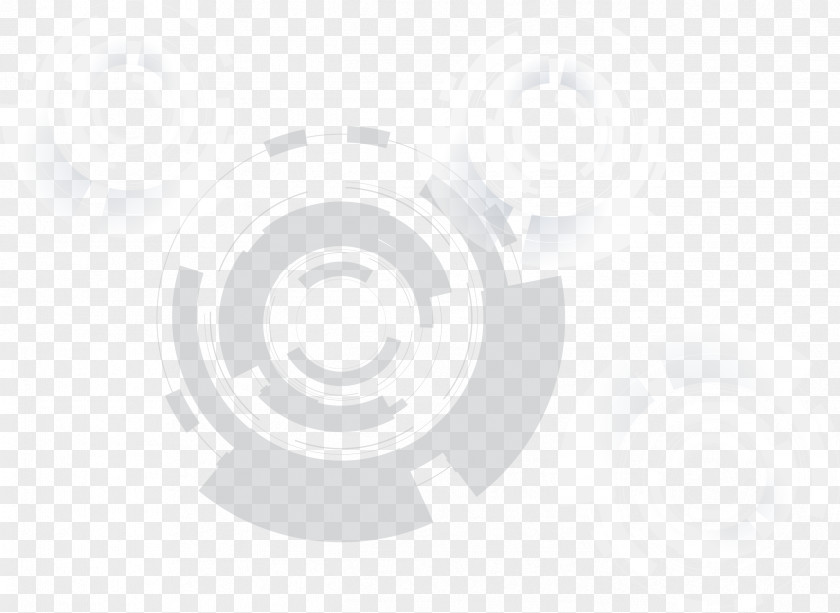 Gray Sci-Fi Circle Ring White Black Pattern PNG