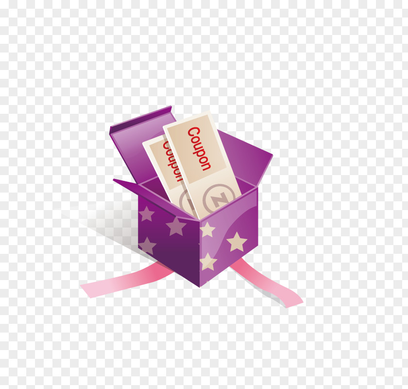 Gift Volume Box Packaging And Labeling Ribbon Purple PNG