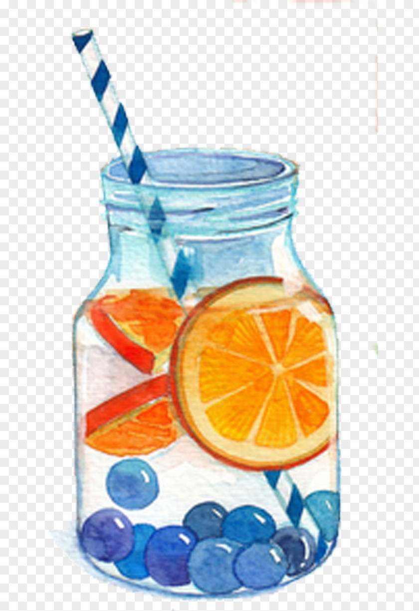 Hand-painted Juice Detoxification Food Fruit Illustration PNG