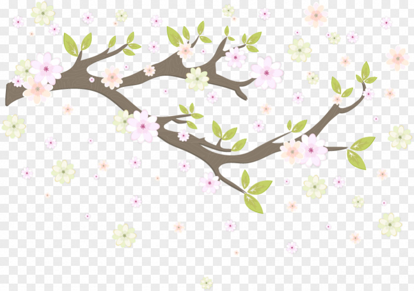 Hand-painted Plum Blossom Love Message Peace Greeting Thought PNG