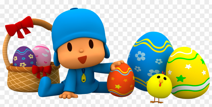 Pocoyo Easter Egg Iron-on T-shirt PNG