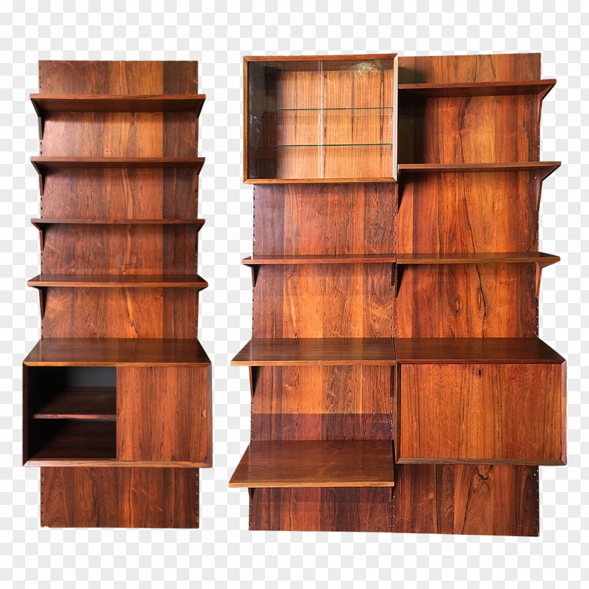 Curio Shelf Bookcase Mid-century Modern Danish Furniture PNG