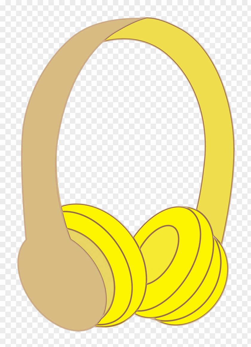 Headphones Audio Equipment Circle Yellow Symbol PNG