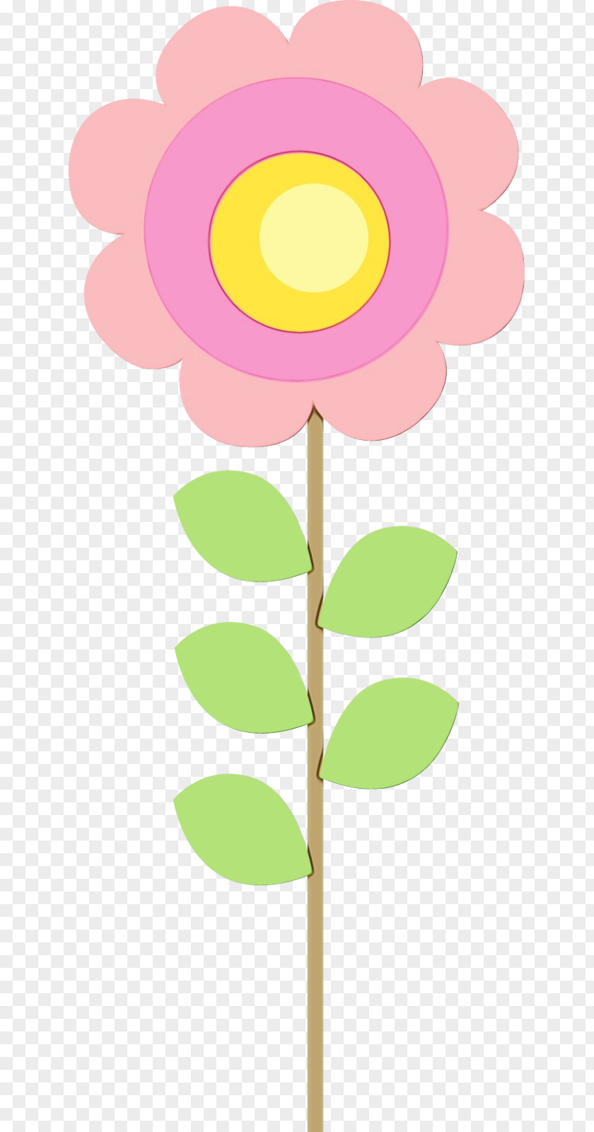 Plant Stem Watercolor Flower Background PNG