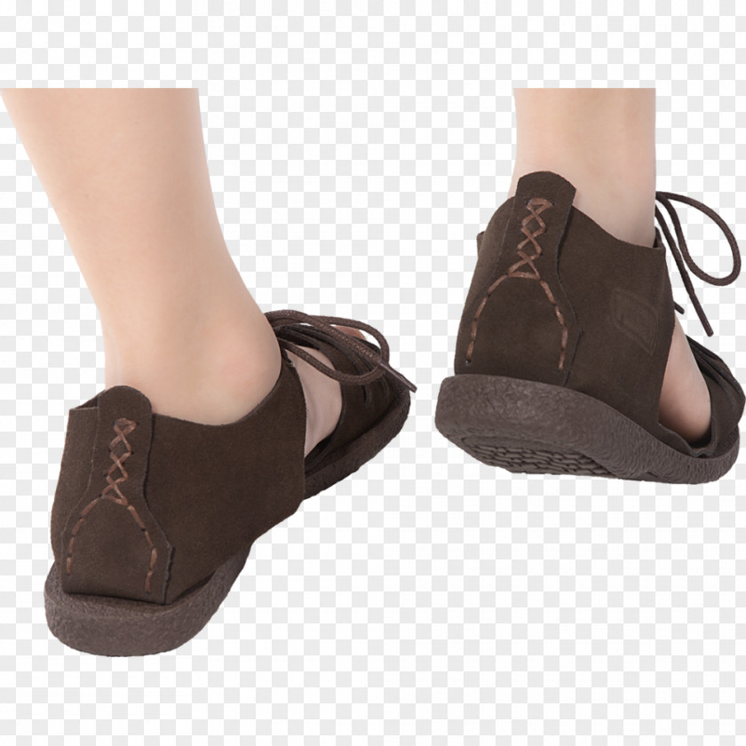 Sandal Suede High-heeled Shoe Brown PNG