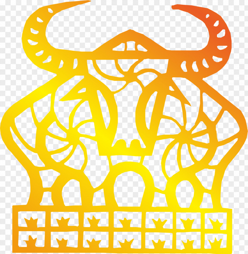 Paper-cut Taurus Poster Cartoon PNG