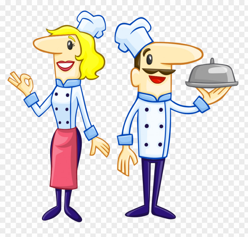 Chef Cook Vector Cartoon Clip Art PNG