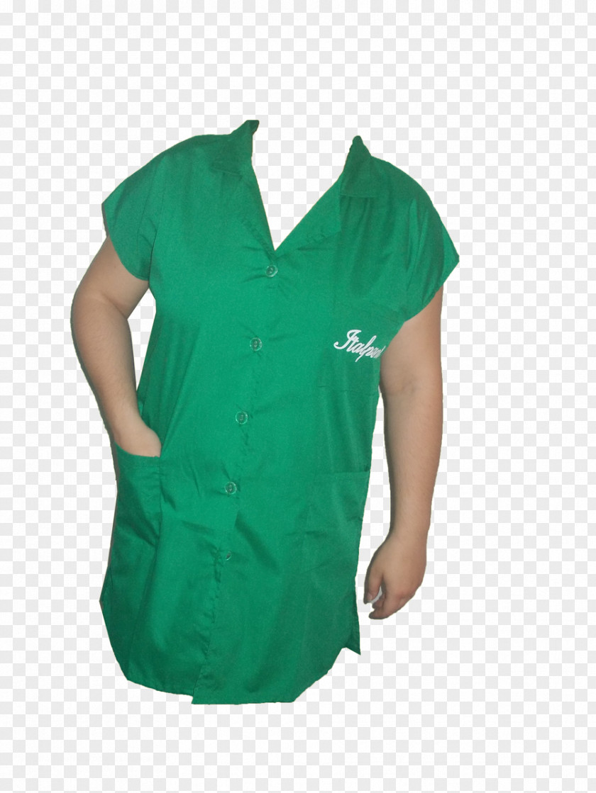 Dress Scrubs Shoulder Green Sleeve Blouse PNG