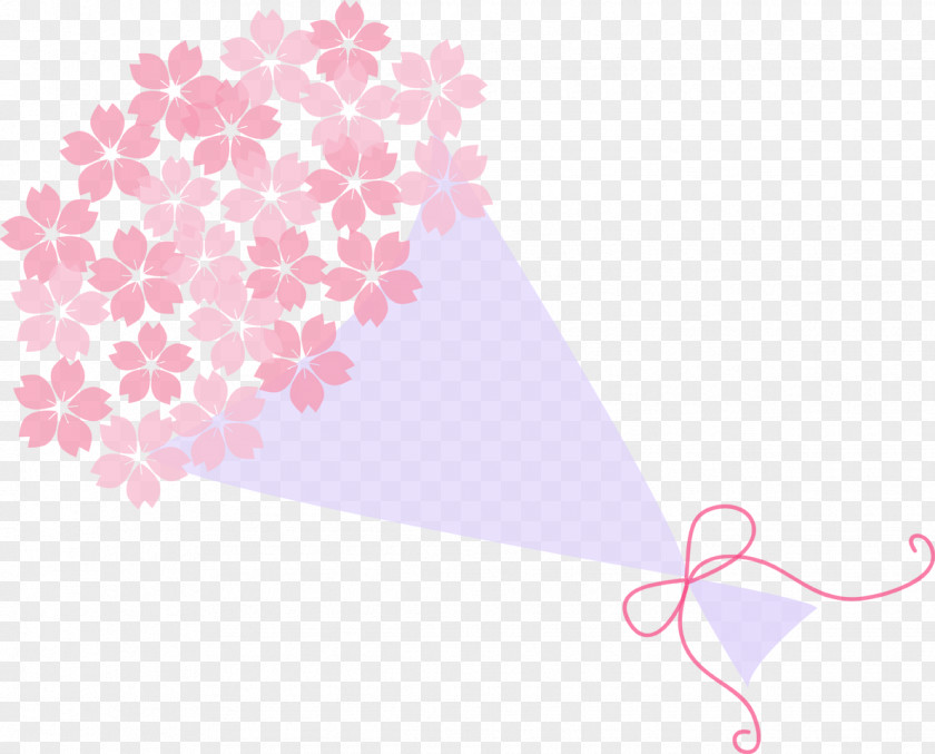 Painted Pink Bouquet Flower Nosegay PNG