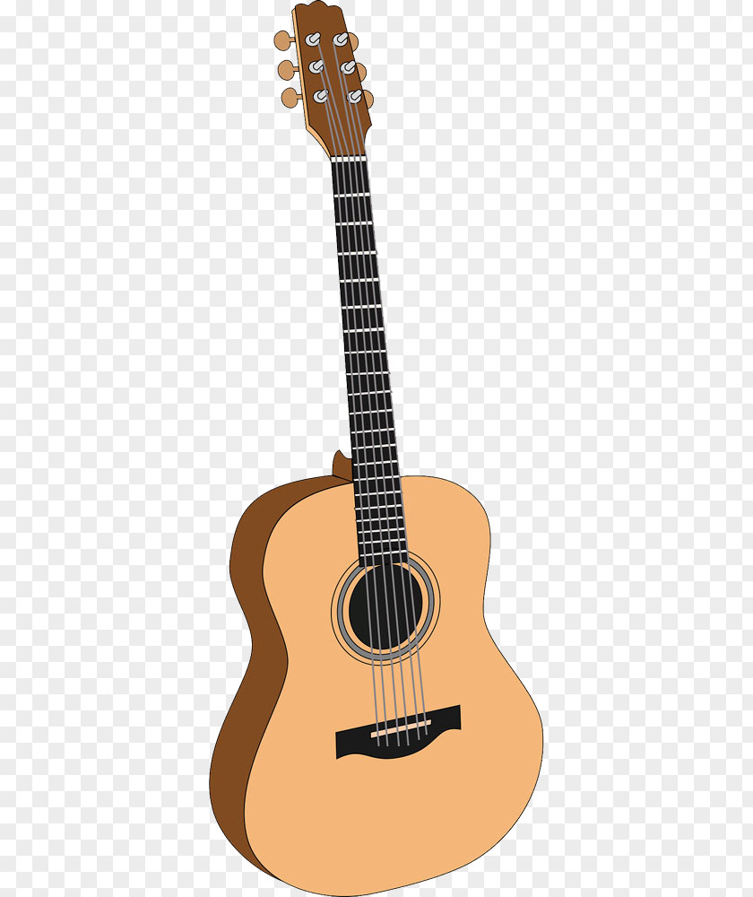 Pale Yellow Guitar Acoustic Electric Clip Art PNG