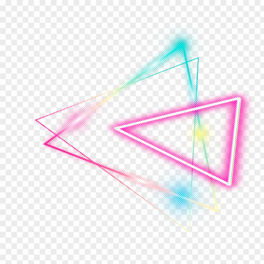 Triangle Pink Line Font PNG