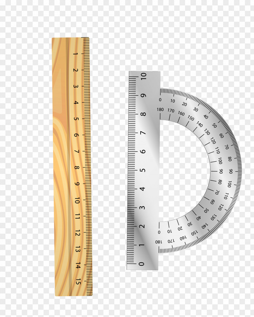 Vector Yellow Silver Teaching Tool Ruler Round Protractor Amazon.com Set Square Degree PNG