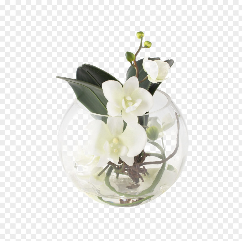 White Soft-mounted Decorative Glass Vase Floral Design Flower Bouquet PNG