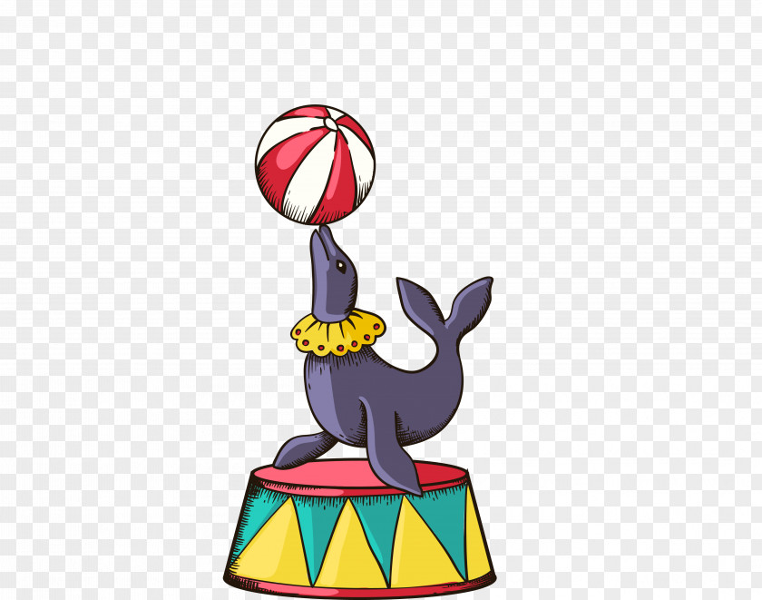 Cartoon Circus Dolphin Decoration Pattern Clown PNG