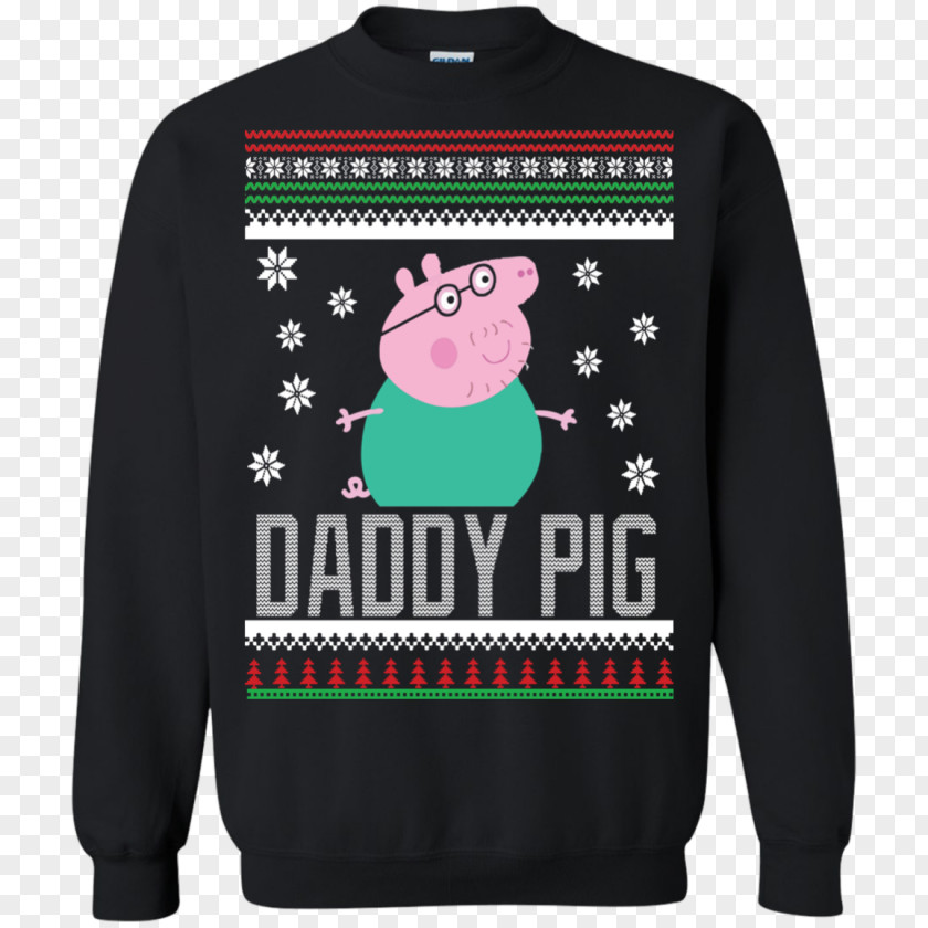 Daddy Pig Christmas Jumper T-shirt Hoodie Sweater PNG