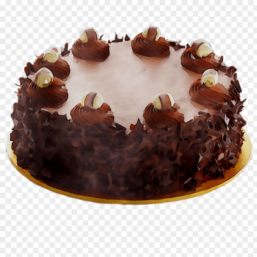 Flourless Chocolate Cake Ganache German Sachertorte PNG