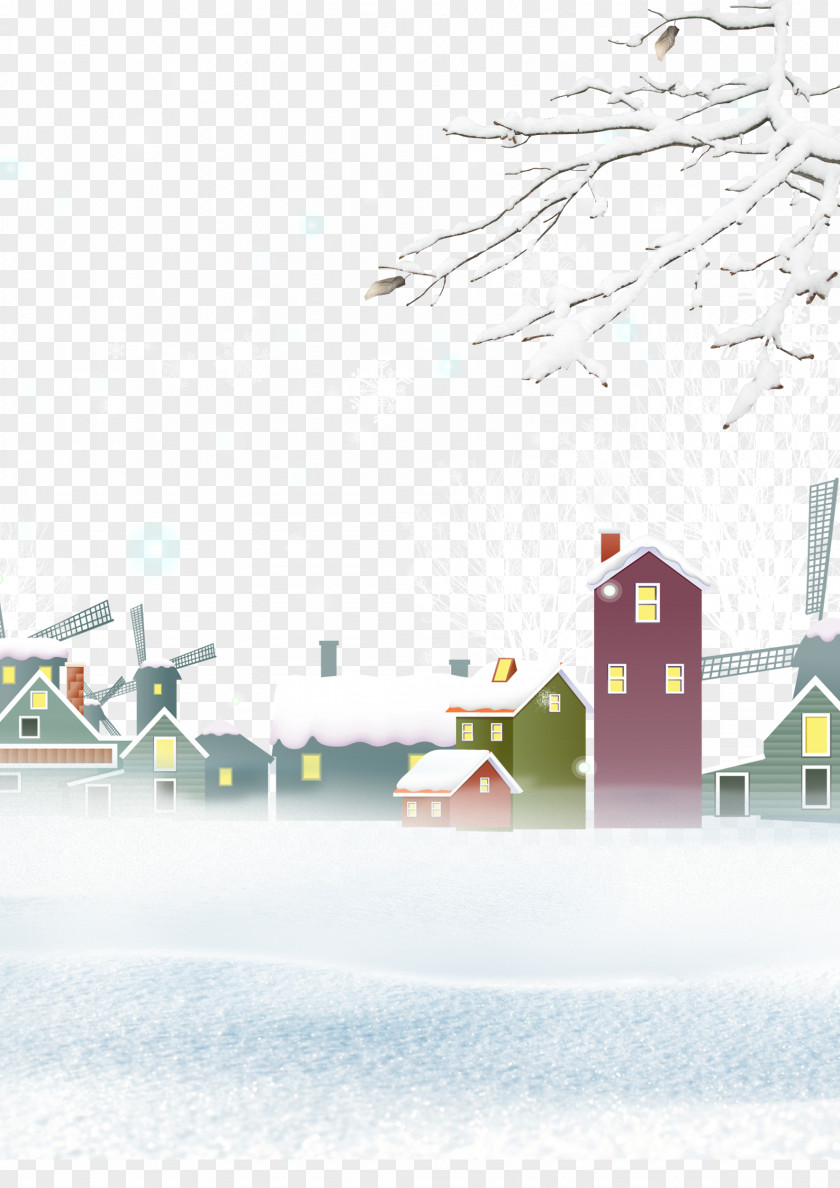 After The Snow And Town Branches Download Adobe Illustrator Template Clip Art PNG