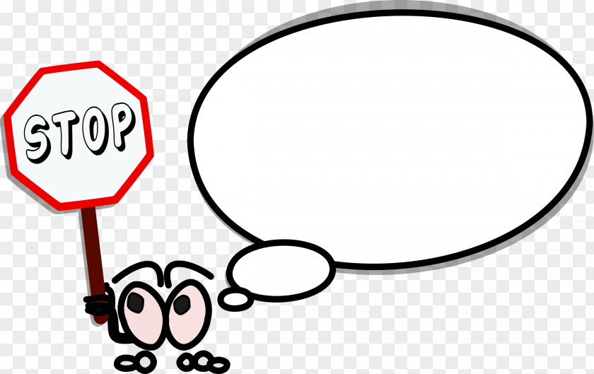 Stopping Speech Balloon Clip Art PNG