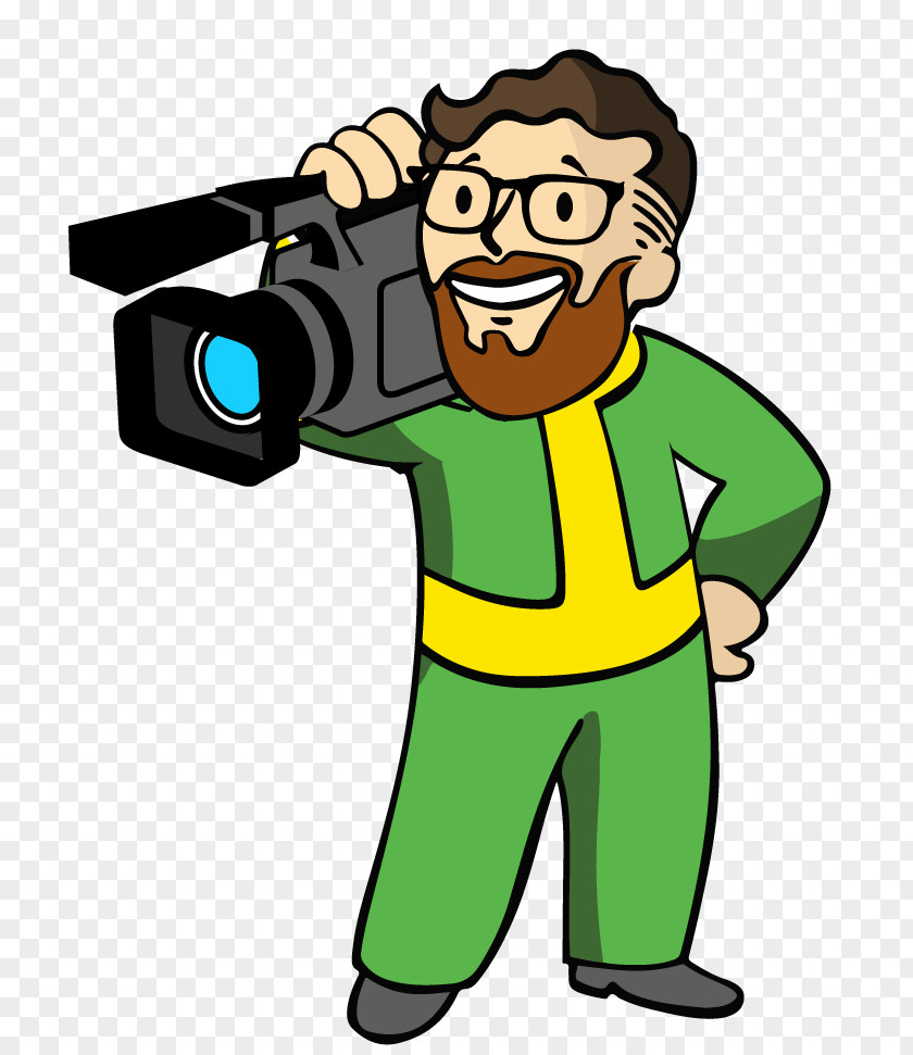 Vault Boy Camera Operator Fallout 4 Photography Video Game PNG