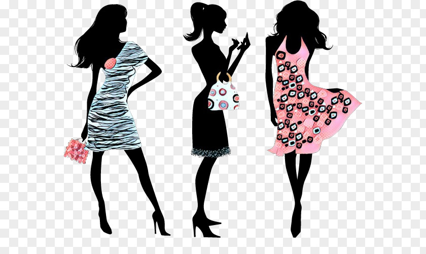 Black Hair Day Dress Cartoon PNG