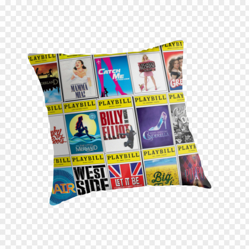 Broadway Cushion Material Collage Theatre PNG