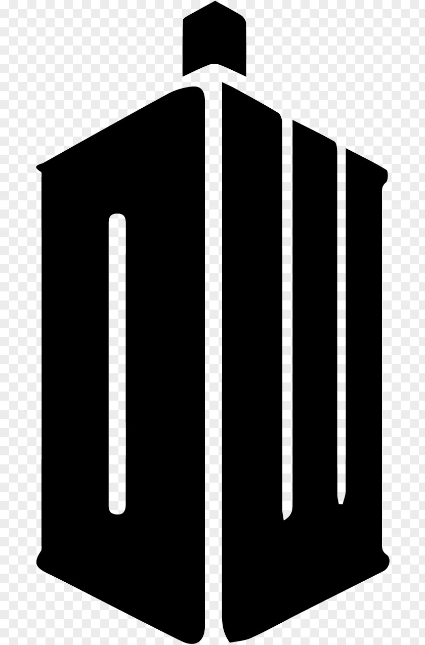 Doctor Who TARDIS Logo Stencil Decal PNG