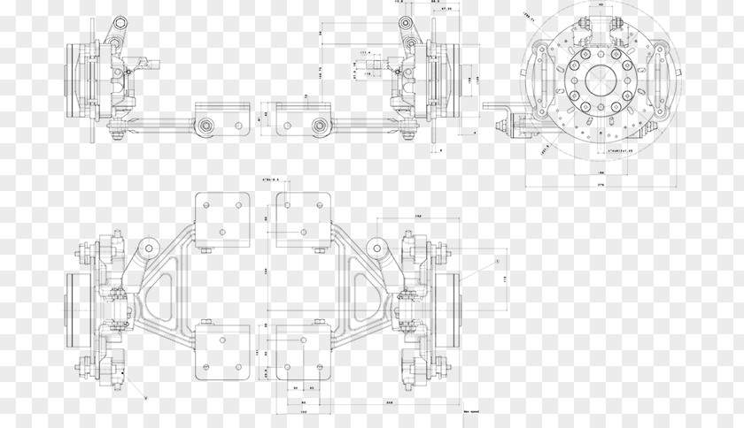 Front Suspension Technical Drawing Car Diagram PNG