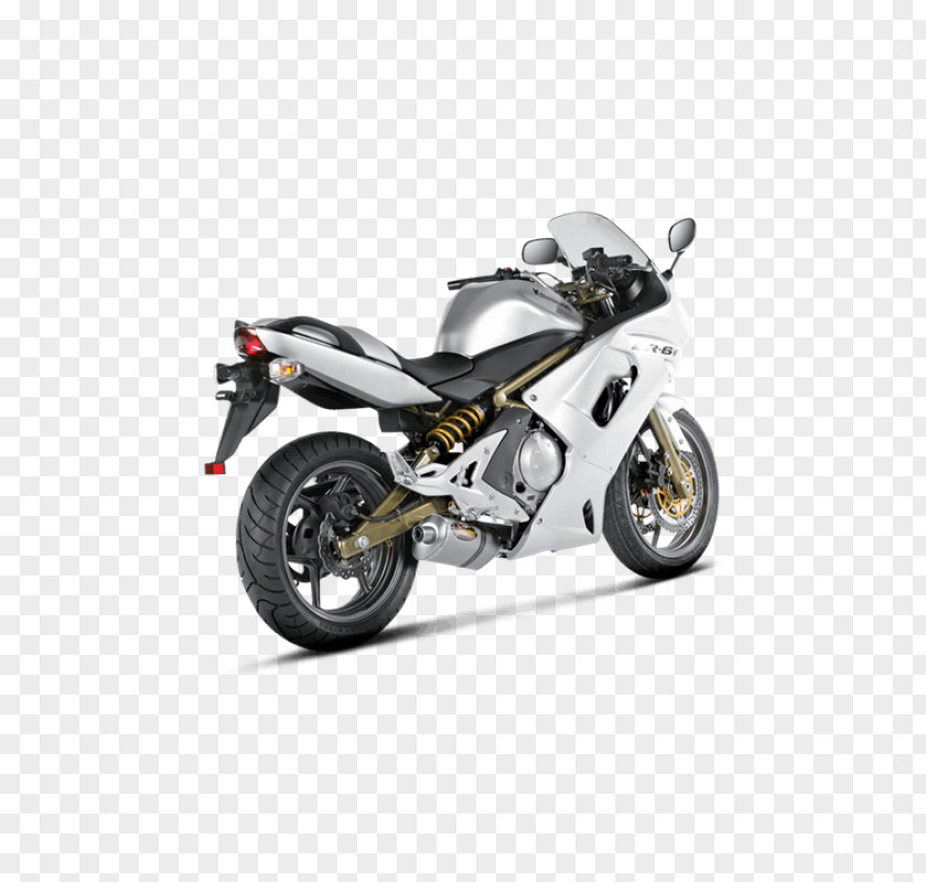 Motorcycle Kawasaki Ninja 650R Exhaust System Versys 650 Akrapovic Slip-On PNG