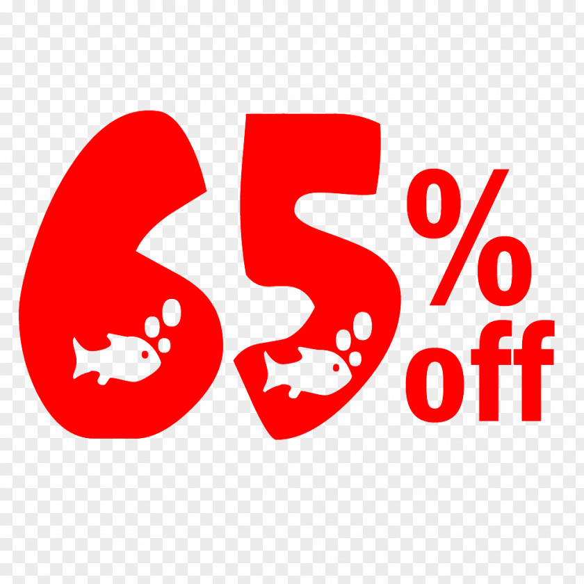 New Year Sale 65% Off Discount Tag. PNG